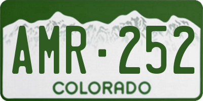 CO license plate AMR252
