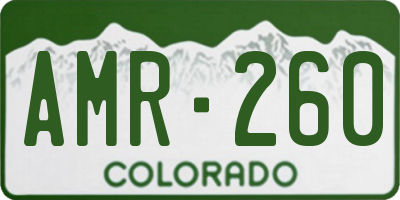 CO license plate AMR260