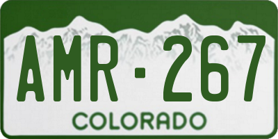 CO license plate AMR267