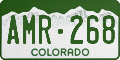 CO license plate AMR268