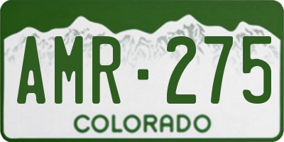 CO license plate AMR275
