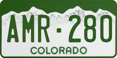 CO license plate AMR280