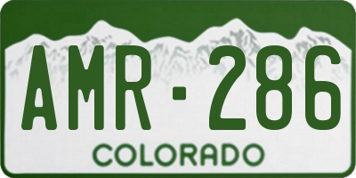 CO license plate AMR286