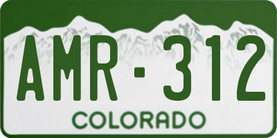 CO license plate AMR312