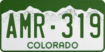 CO license plate AMR319