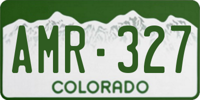 CO license plate AMR327