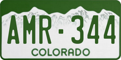 CO license plate AMR344