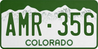 CO license plate AMR356