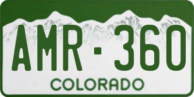 CO license plate AMR360