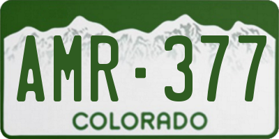 CO license plate AMR377