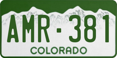 CO license plate AMR381
