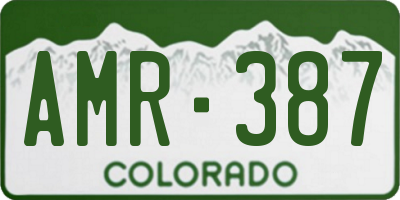 CO license plate AMR387