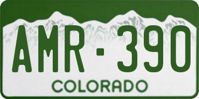CO license plate AMR390