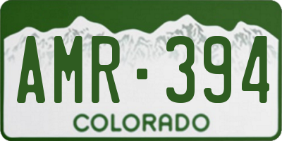 CO license plate AMR394