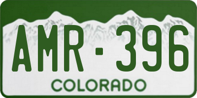 CO license plate AMR396