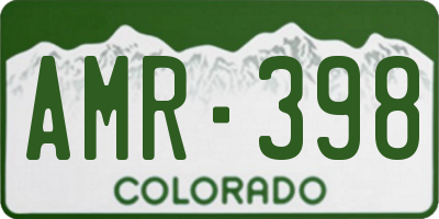 CO license plate AMR398