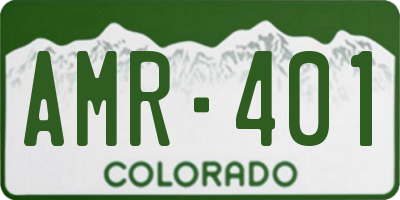 CO license plate AMR401
