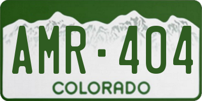 CO license plate AMR404