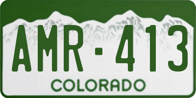 CO license plate AMR413