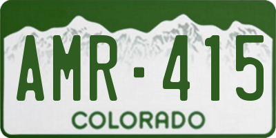 CO license plate AMR415