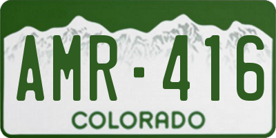 CO license plate AMR416