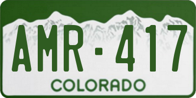CO license plate AMR417