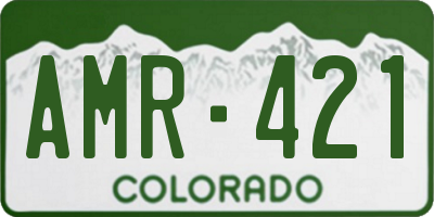 CO license plate AMR421