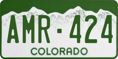 CO license plate AMR424