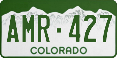 CO license plate AMR427