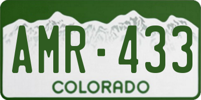 CO license plate AMR433