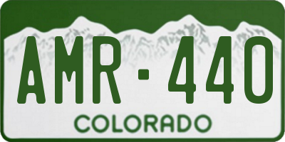 CO license plate AMR440