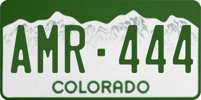 CO license plate AMR444