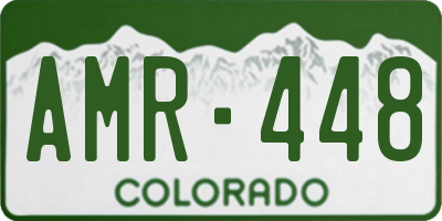 CO license plate AMR448
