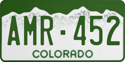 CO license plate AMR452