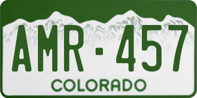 CO license plate AMR457