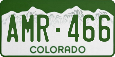 CO license plate AMR466