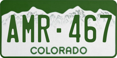 CO license plate AMR467