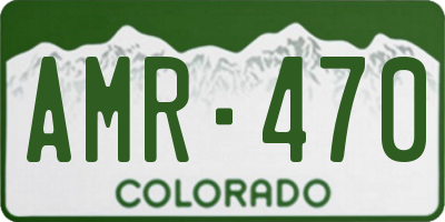 CO license plate AMR470