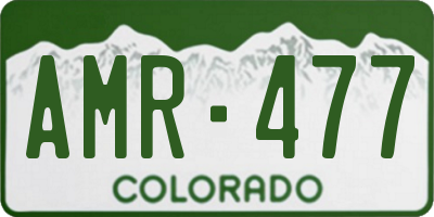CO license plate AMR477