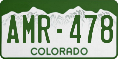 CO license plate AMR478