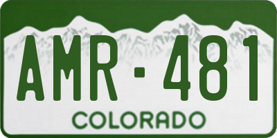 CO license plate AMR481