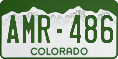 CO license plate AMR486