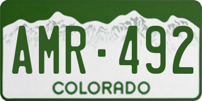 CO license plate AMR492