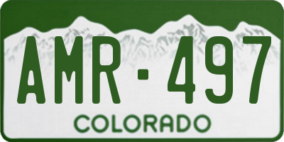 CO license plate AMR497