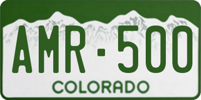 CO license plate AMR500