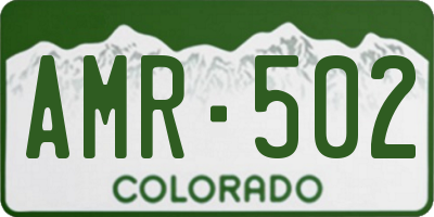CO license plate AMR502