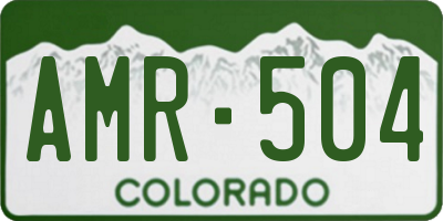 CO license plate AMR504