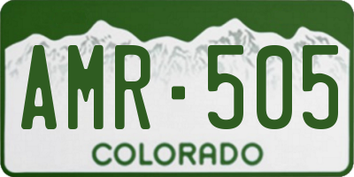 CO license plate AMR505