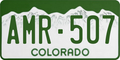 CO license plate AMR507