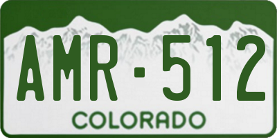 CO license plate AMR512